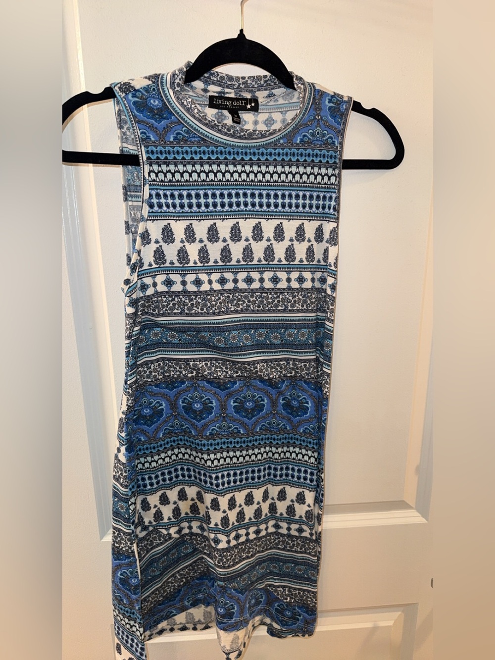Living Doll Blue and White Dress
